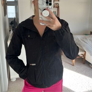 Volcom scout black rain jacket windbreaker